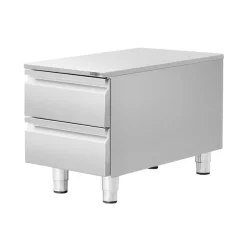 Schubladenschrank - Edelstahl - 400x660mm - 2 Schubladen -Geschäft für Küchengeräte SS2K466 E 1 cc98