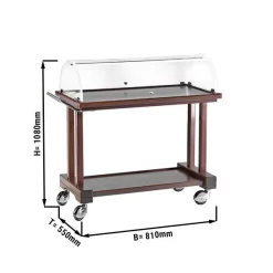Servierwagen 0,81 M - Mit Plexiglaskuppel