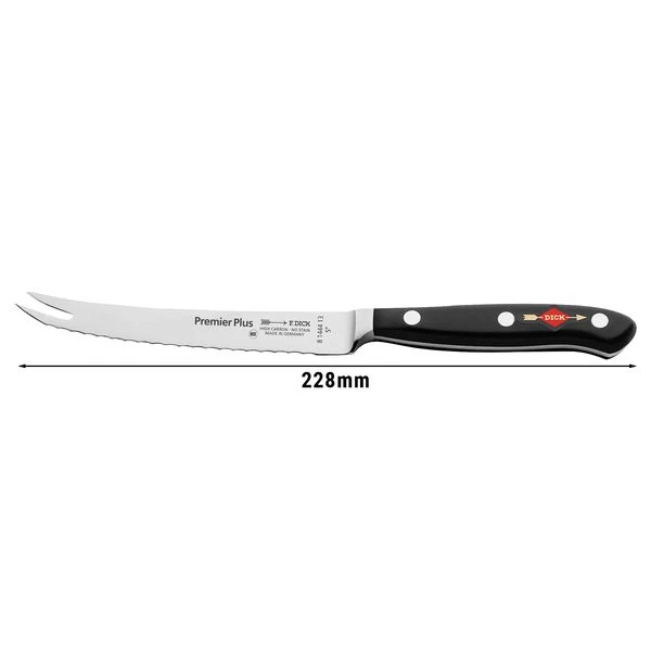 F. DICK | Premier Plus - Tomaten-/Allzweckmesser Mit Wellenschliff - Klinge 13cm 1 F. DICK | Premier Plus - Tomaten-/Allzweckmesser Mit Wellenschliff - Klinge 13cm
