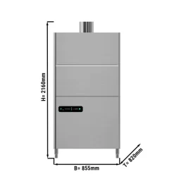 Doppelwandige Topfspülmaschine - 12,2 KW - Mit Reiniger & Klarspülerpumpe
