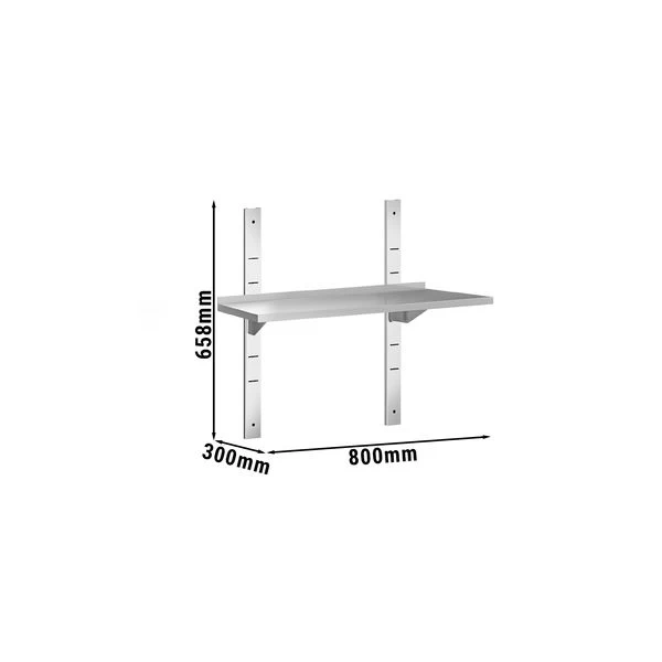 Wandborde PREMIUM - 800x300mm - Mit 1 Etage 1 Wandborde PREMIUM - 800x300mm - Mit 1 Etage
