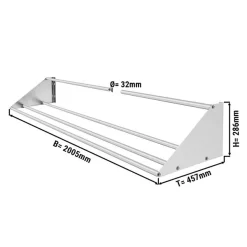 Wandbord Für Spülkörbe - 2000mm - 1 Ablage