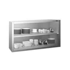 Edelstahl Wandhängeschrank PREMIUM - 1000x400mm - Ohne Schiebetür - 650mm Hoch -Geschäft für Küchengeräte WOK104 2 6078 1