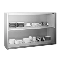 Edelstahl Wandhängeschrank PREMIUM - 1000x400mm - Ohne Schiebetür - 800mm Hoch -Geschäft für Küchengeräte WOK108 2 59e0