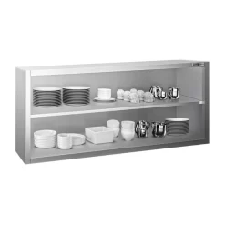 Edelstahl Wandhängeschrank PREMIUM - 1400x400mm - Ohne Schiebetür - 650mm Hoch -Geschäft für Küchengeräte WOK144 2 a599