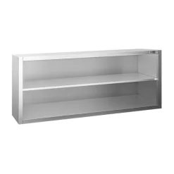 Edelstahl Wandhängeschrank PREMIUM - 1600x400mm - Ohne Schiebetür - 650mm Hoch -Geschäft für Küchengeräte WOK164 1 2a19