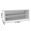 Edelstahl Wandhängeschrank ECO - 1800x400mm - Ohne Schiebetür - 650mm Hoch