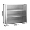 Edelstahl Wandhängeschrank PREMIUM - 800x400mm - Ohne Flügeltür - 1000mm Hoch