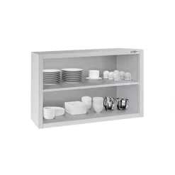 Edelstahl Wandhängeschrank ECO - 800x400mm - Ohne Flügeltür - 650mm Hoch -Geschäft für Küchengeräte WOK84 ECO 2 4c37
