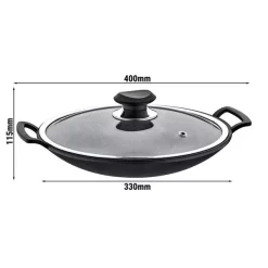 Wok Ø 300 Mm Antihaft Mit Glasdeckel