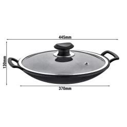 Wok Ø 340 Mm Antihaft Mit Glasdeckel