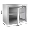 Edelstahl Wandhängeschrank - 800x400mm - Mit Glasflügeltür - 650mm Hoch