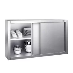 Edelstahl Wandhängeschrank PREMIUM - 1000x400mm - Mit Schiebetür - 650mm Hoch -Geschäft für Küchengeräte WSK104 2 4c63
