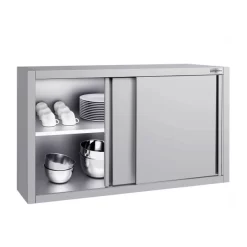 Edelstahl Wandhängeschrank ECO - 1000x400mm - Mit Schiebetür - 650mm Hoch -Geschäft für Küchengeräte WSK104 ECO 2 b770