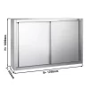 Edelstahl Wandhängeschrank PREMIUM - 1200x400mm - Mit Schiebetür - 1000mm Hoch