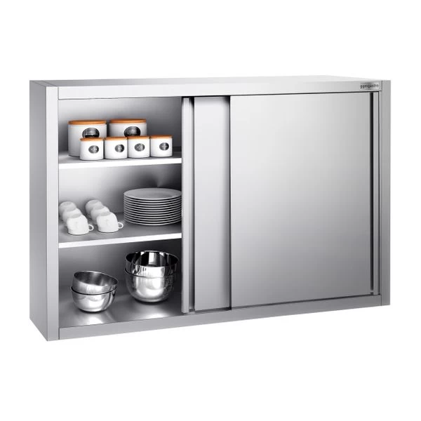 Edelstahl Wandhängeschrank PREMIUM - 1200x400mm - Mit Schiebetür - 1000mm Hoch 3 Edelstahl Wandhängeschrank PREMIUM - 1200x400mm - Mit Schiebetür - 1000mm Hoch – Bild 3