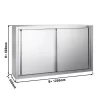 Edelstahl Wandhängeschrank PREMIUM - 1200x400mm - Mit Schiebetür - 800mm Hoch