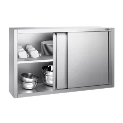 Edelstahl Wandhängeschrank PREMIUM - 1200x400mm - Mit Schiebetür - 800mm Hoch -Geschäft für Küchengeräte WSK128 2 2ad3