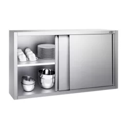 Edelstahl Wandhängeschrank PREMIUM - 1400x400mm - Mit Schiebetür - 1000mm Hoch -Geschäft für Küchengeräte WSK148 2 95d1