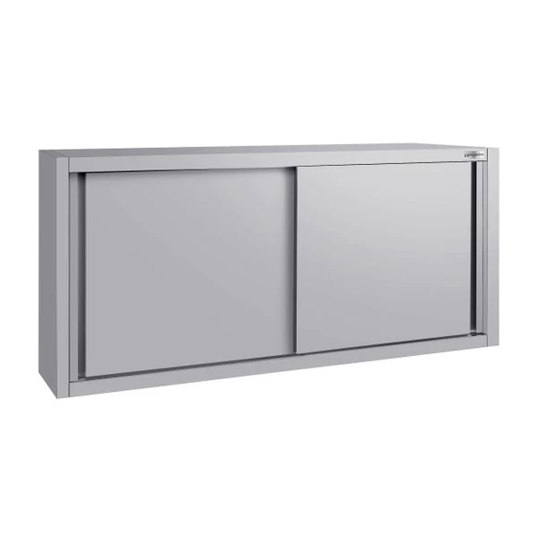 Edelstahl Wandhängeschrank ECO - 1600x400mm - Mit Schiebetür - 650mm Hoch 2 Edelstahl Wandhängeschrank ECO - 1600x400mm - Mit Schiebetür - 650mm Hoch – Bild 2