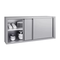 Edelstahl Wandhängeschrank ECO - 1600x400mm - Mit Schiebetür - 650mm Hoch 9 Edelstahl Wandhängeschrank ECO - 1600x400mm - Mit Schiebetür - 650mm Hoch -Geschäft für Küchengeräte WSK164 ECO 2 23e3
