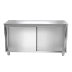 Edelstahl Arbeitsschrank PREMIUM - 1800x800mm - Mit Schiebetür Ohne Aufkantung -Geschäft für Küchengeräte ask187 9d24 2