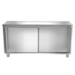 Edelstahl Arbeitsschrank PREMIUM - 2000x700mm - Mit Schiebetür Ohne Aufkantung -Geschäft für Küchengeräte ask206 8c3f 1