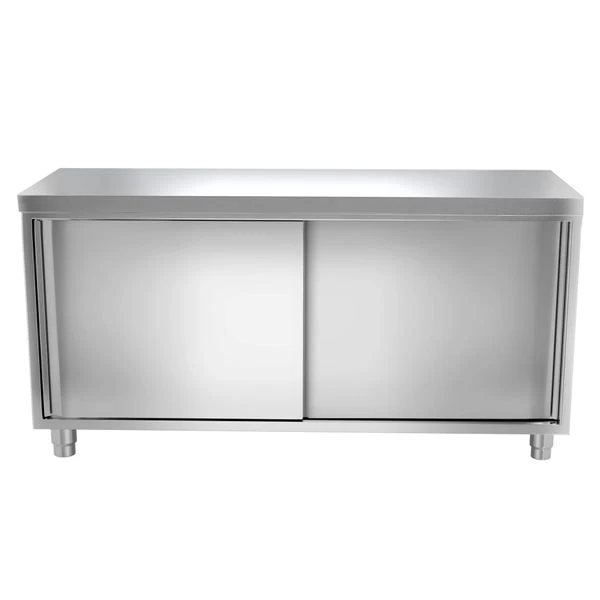 Edelstahl Arbeitsschrank PREMIUM - 2000x800mm - Mit Schiebetür Ohne Aufkantung 4 Edelstahl Arbeitsschrank PREMIUM - 2000x800mm - Mit Schiebetür Ohne Aufkantung – Bild 4