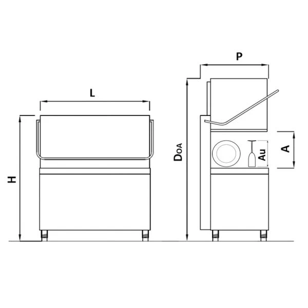 Doppelwandige Doppelkorb-Durchschubspülmaschine - 22,2 KW - Inkl. Entkalker - Mit Reiniger-, Klarspüler- & Laugenpumpe 5 Doppelwandige Doppelkorb-Durchschubspülmaschine - 22,2 KW - Inkl. Entkalker - Mit Reiniger-, Klarspüler- & Laugenpumpe – Bild 5
