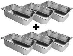 Edelstahl GN Behälter 1/1 - Tiefe: 100 Mm -Geschäft für Küchengeräte gby11100 set6 4cf1 1