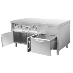 Unterschrank Für Getränkespender Mit Becherhaltern & Eiswürfelfach - 1,5 M -Geschäft für Küchengeräte kbask150 offen b2ff