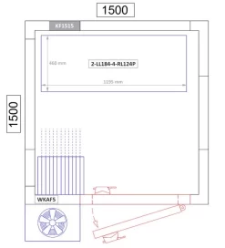 Aluminium Grundregal - 1195 X 1800 Mm -Geschäft für Küchengeräte kf1515 2 ll184 4 rl124p b687