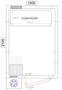 Aluminium Grundregal - 1195 X 1800 Mm -Geschäft für Küchengeräte kf1521 2 ll184 4 rl124p e 4833
