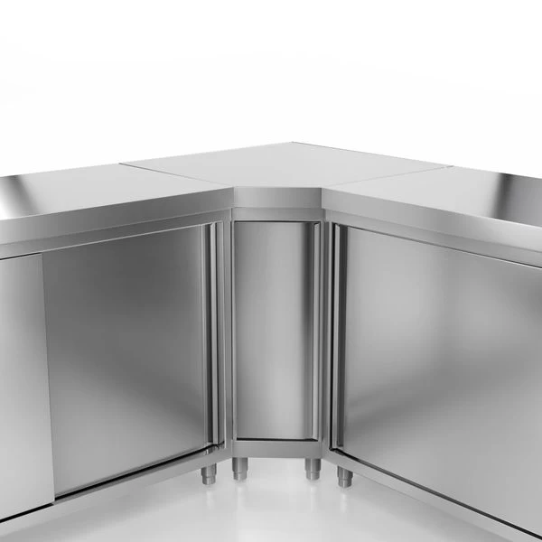 Edelstahl Arbeitsschrank PREMIUM - 1400x600mm - Mit 3 Schubladen Rechts Ohne Aufkantung 5 Edelstahl Arbeitsschrank PREMIUM - 1400x600mm - Mit 3 Schubladen Rechts Ohne Aufkantung – Bild 5