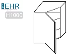 Edelstahl Eck - Wandhängeschrank - 700x400mm - Mit Flügeltür - Höhe: 1000mm -Geschäft für Küchengeräte zeichnung ehr710 1a41